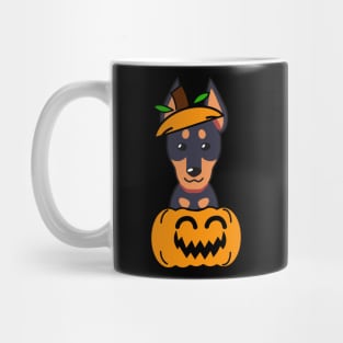 Funny alsatian is in a pumpkin Mug